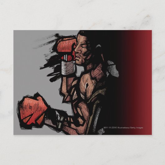Boxer ligt neer briefkaart (Voorkant)
