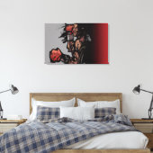 Boxer ligt neer canvas afdruk (Insitu (Slaapkamer))