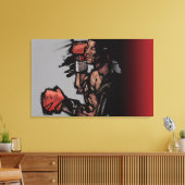 Boxer ligt neer canvas afdruk (Insitu (Woonkamer))