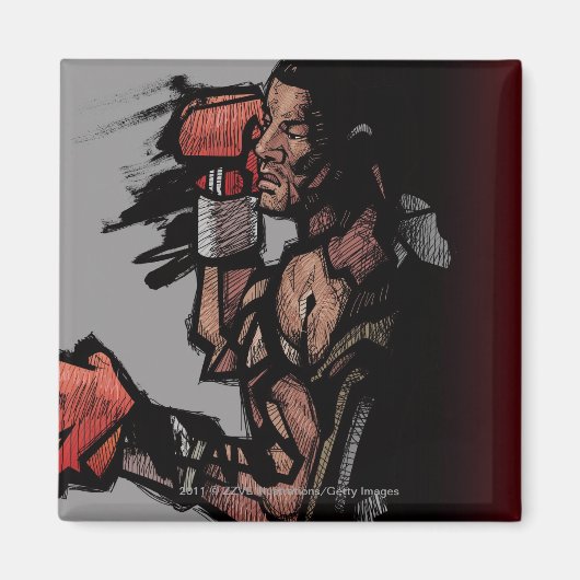 Boxer ligt neer magneet (Voorkant)