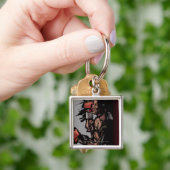 Boxer ligt neer sleutelhanger (Hand)
