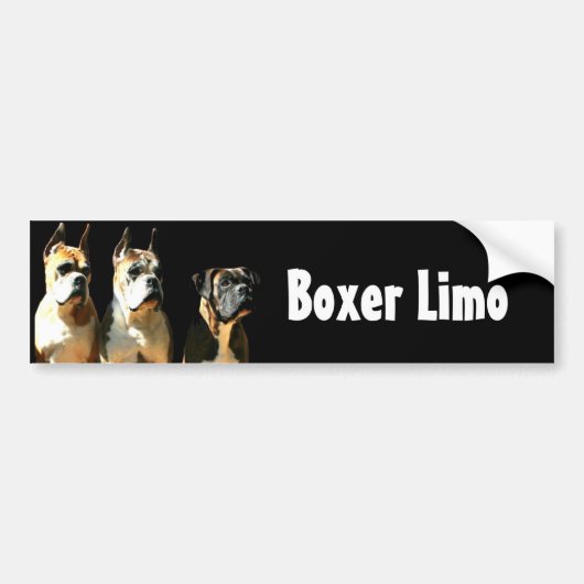 Boxer limo bumper sticker (Voorkant)