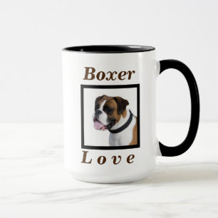 "Boxer Love" Cute Dog Gift for her of Him Coffee Mok