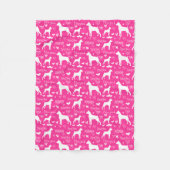 Boxer Love Fleece Deken - I Love Boxers Pet Gift (Voorkant)