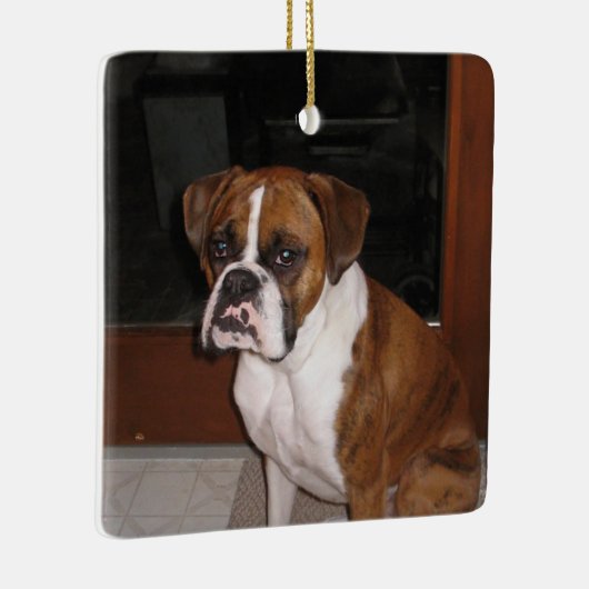 Boxer Love Keramisch Ornament (Rechts)