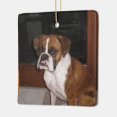 Boxer Love Keramisch Ornament (Links)
