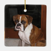 Boxer Love Keramisch Ornament (Achterkant)