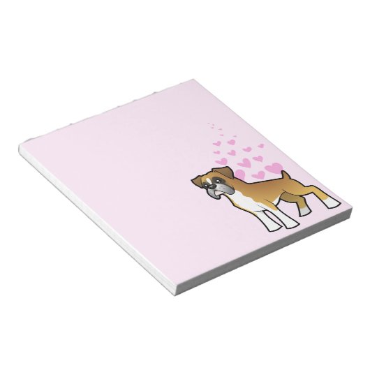 Boxer Love Notitieblok (Schuin)
