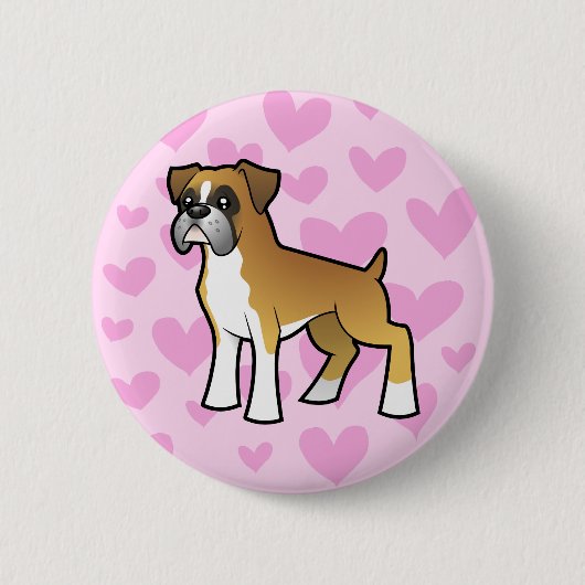 Boxer Love Ronde Button 5,7 Cm (Voorkant)