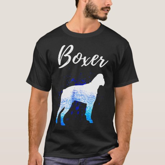 Boxer Love Waterverf Effect T-shirt (Voorkant)