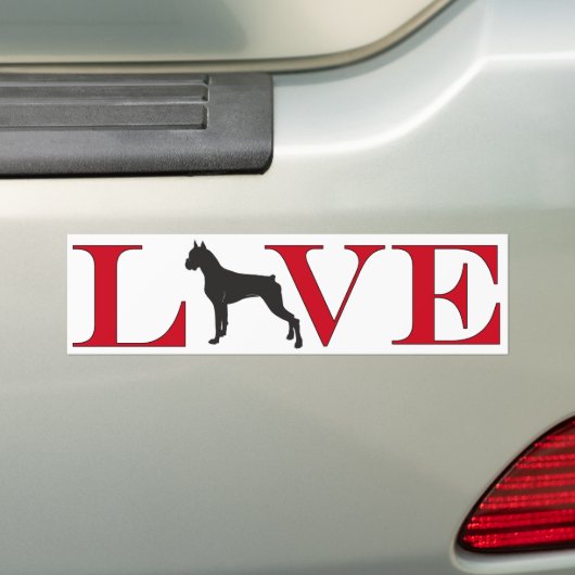 Boxer Lover Bumpersticker (Op auto)