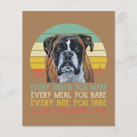 Boxer Lover Gift | Cute Boxer Lover Flyer (Achterkant)