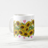 Boxer Lover Sunflower Dog Trainer Floral Koffiemok (Voorkant links)