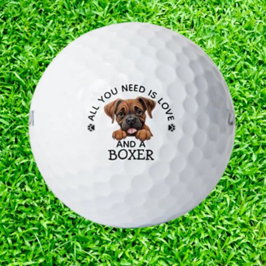 Boxer-Loving Golfer Golfballen