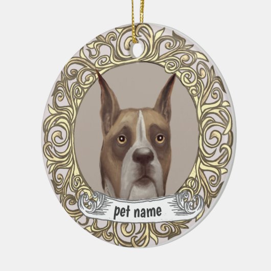 Boxer Loving Memory-sieraad Keramisch Ornament (Links)
