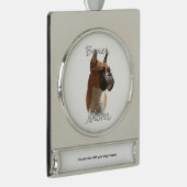 Boxer Ma 2 Verzilverd Banner Ornament (Rechts)