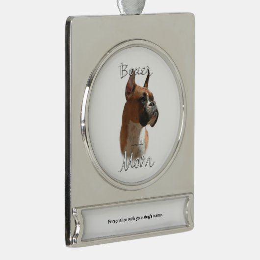 Boxer Ma 2 Verzilverd Banner Ornament (Rechts)