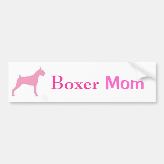 Boxer Ma Bumpersticker (Voorkant)