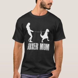 Boxer Ma Dog Dinosaur Women Moederdag T-shirt