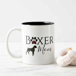 Boxer Ma - Dog Pawprint Tweekleurige Koffiemok