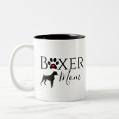 Boxer Ma - Dog Pawprint Tweekleurige Koffiemok (Links)