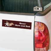 Boxer Ma en papa Bumpersticker (Op Truck)