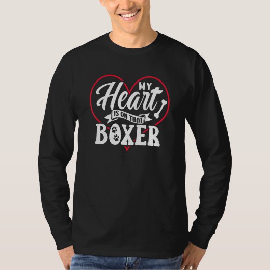 Boxer Ma Paw Heart T-shirt (Voorkant)
