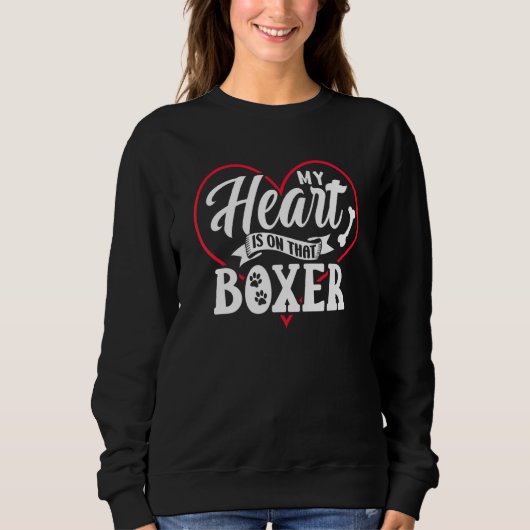 Boxer Ma Paw Heart Trui (Voorkant)