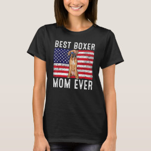 Boxer Ma Usa American Flag Boxer Dog Owner T-shirt