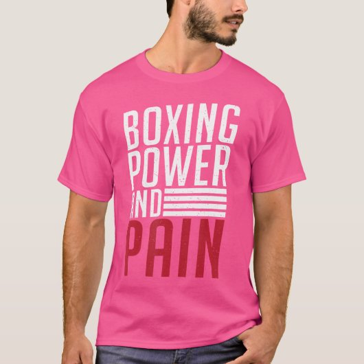 Boxer-macht en pijnsport t-shirt (Voorkant)