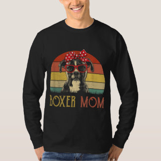 Boxer mama Boxer Dog mam Lover Gift  Retro T-shirt