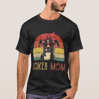 Boxer mama Boxer Dog mam Lover Gift  Retro T-shirt