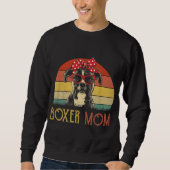 Boxer mama Boxer Dog mam Lover Gift  Retro Trui (Voorkant)