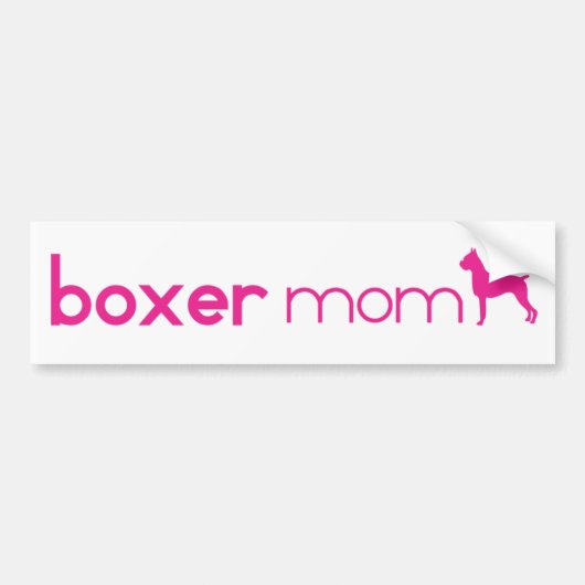 Boxer mama bumpersticker (Voorkant)