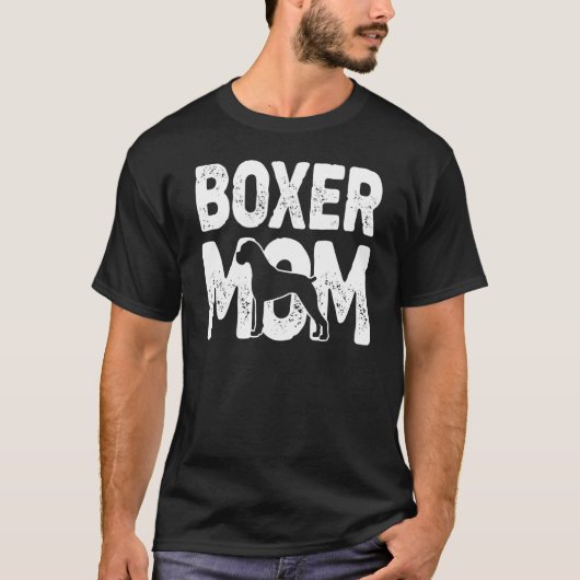 Boxer mama Dog Boxer Moeder Dog Eigenaar T-shirt (Voorkant)