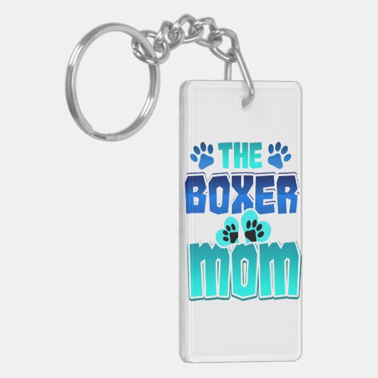 Boxer mama Funny Dog Lover schildert Boxer mama Sleutelhanger (Voorkant Links)