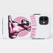 Boxer Mama: Mooie Roze Boxer Hond Silhouet Case-Mate iPhone Case (Achterkant (horizontaal))
