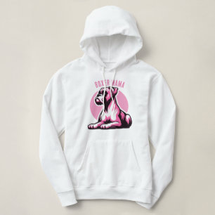 Boxer Mama: Schattige Roze Boxer Dog Silhouet Hoodie