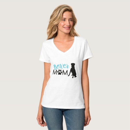 Boxer mama T-shirt (Voorkant volledig)
