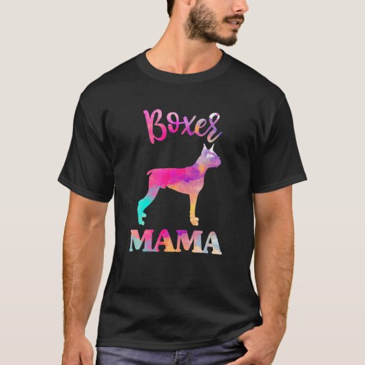 Boxer Mama Women, Moederdag Dog Mam T-shirt (Voorkant)