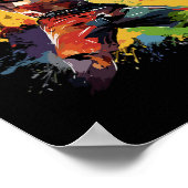 Boxer Man Boxing Paint Splash Boxing Handschoenen Poster (Hoek)