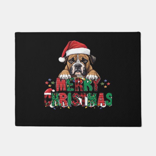 Boxer - Merry Christmas Dog Oversized T-Shirt Deurmat (Voorkant)