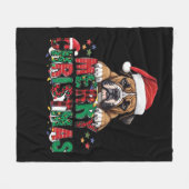 Boxer - Merry Christmas Dog Oversized T-Shirt Fleece Deken (Voorkant (Horizontaal))