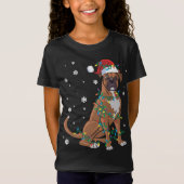 Boxer met kerstlampje t-shirt (Voorkant)