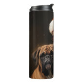 Boxer Met Kerstman Festieve Kerstmis Thermosbeker (Gedraaid links)