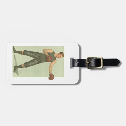  Boxer met Long Green Trunks Bagagelabel (Voorkant horizontaal)