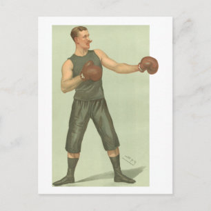 Boxer met Long Green Trunks Briefkaart