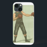 Boxer met Long Green Trunks iPhone 13 Hoesje<br><div class="desc">Een mooie illustratie van een  bokser in zijn gevechten. Deze pugilist is klaar om twaalf rondes te maken in zijn lange groene boomstammen. Koop vandaag uw exemplaar!</div>