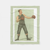  Boxer met Long Green Trunks Fleece Deken (Voorkant)