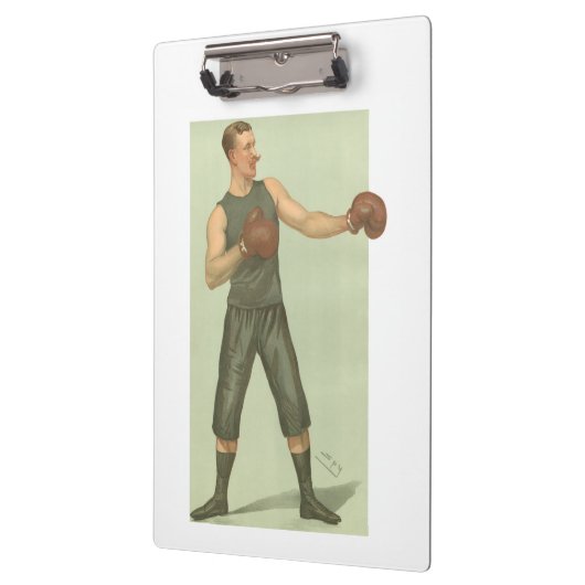  Boxer met Long Green Trunks Klembord (Links)